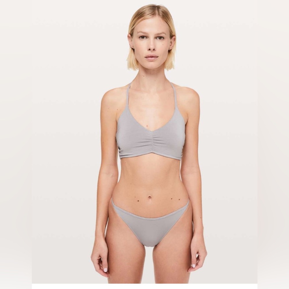 Lululemon Simply There Bralette in Dark Chrome Grey Size S